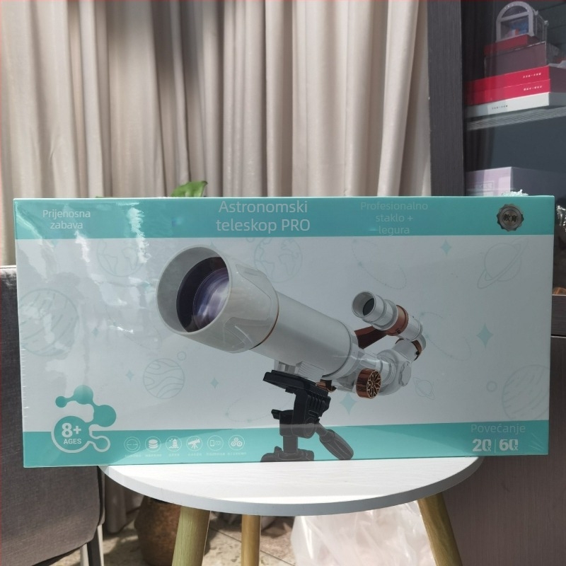 Dječji astronomski teleskop – verzija za učenike, tijelo od legure, visoka rezolucija promatranja zvijezda, edukativna fizička igračka, DIY prijateljski, višenamjenski električni znanstveni set za uzrast 7–14 godina