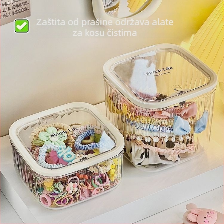 Libo plastična kutija za pohranu dječjih dodataka za kosu – velika kapaciteta, moderni minimalistčki stil, lansirano 2024.