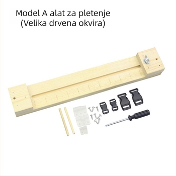 Alat za tkanje užeta za kišobran, jig za paracord s drvenim okvirom, podešavanje pletenja narukvica