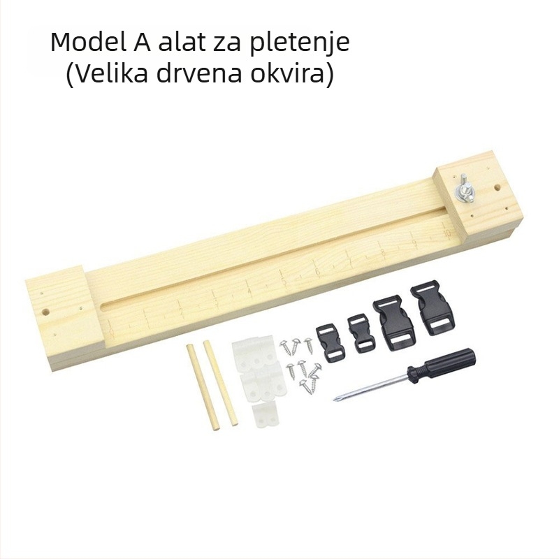 Alat za tkanje užeta za kišobran, jig za paracord s drvenim okvirom, podešavanje pletenja narukvica
