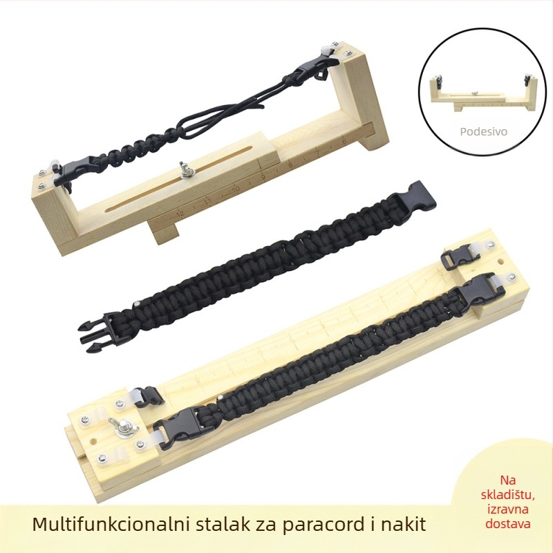 Alat za tkanje užeta za kišobran, jig za paracord s drvenim okvirom, podešavanje pletenja narukvica