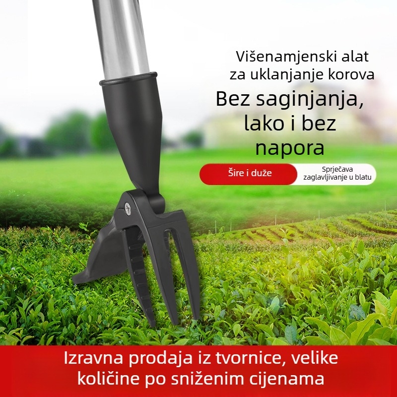 Stojeći uklanjivač korova s korijenom – ručno, bez saginjanja