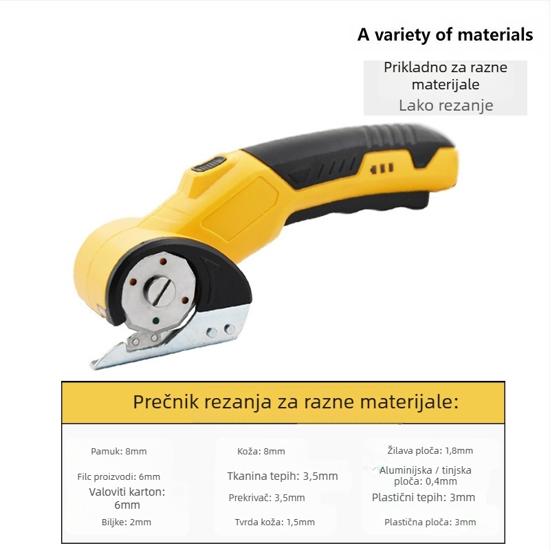Električne škare za tkanine i kožu, punjiva litijska baterija, 3,6V, brzo rezanje