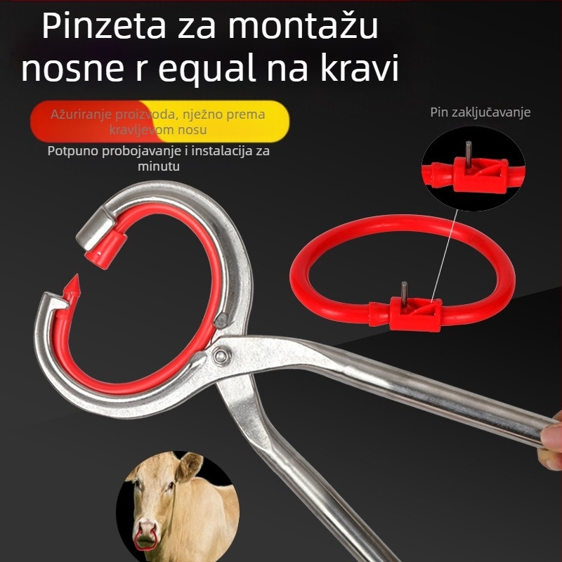 Alat za montažu bikovog nosa prstena – za krave, Maomei Animal Husbandry, za uzgoj i akvakulturu