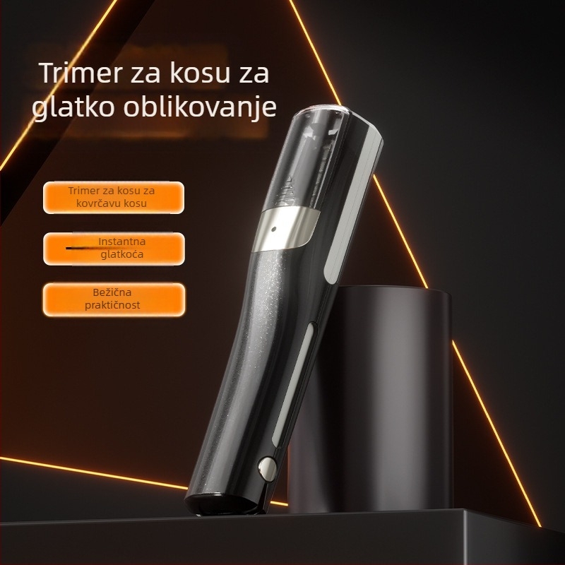 Bežični električni šišač kose, motor bez četkica, keramičke oštrice, uklonjiva i periva glava za rezanje, niski nivo buke