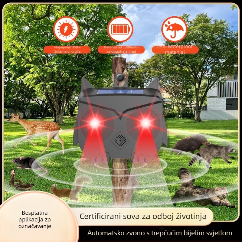 Ultrazvučni repelent za životinje P666 – otjerivač miševa, punjiv, 200 kHz, 5 W, kućište PC/ABS