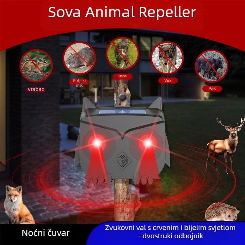 Ultrazvučni repelent za životinje P666 – otjerivač miševa, punjiv, 200 kHz, 5 W, kućište PC/ABS