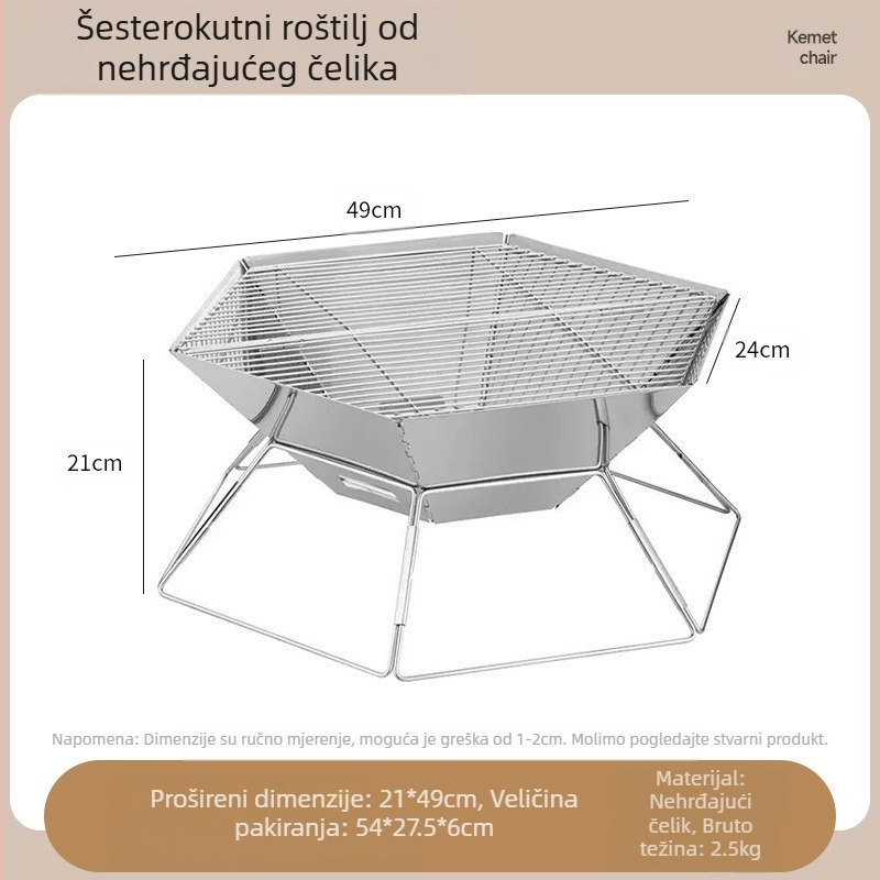 Mount Rock vanjski trokutasti stalak za logor i viseće posuđe — aluminijska legura, prenosan, lagan, dvostruka upotreba