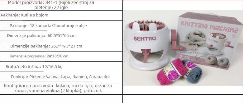 48-iglena ručna pletena mašina za šal — dječja DIY igračka, plastični materijal