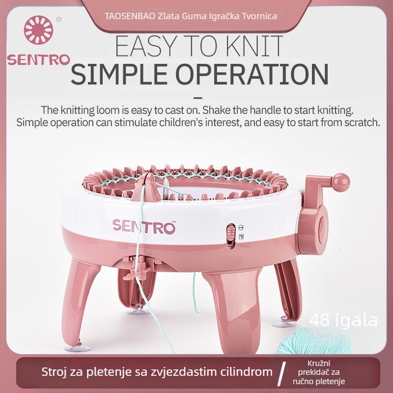 48-iglena ručna pletena mašina za šal — dječja DIY igračka, plastični materijal