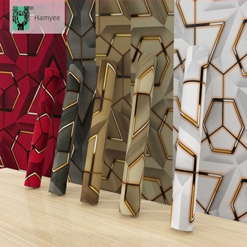 Samoljepljive 3D geometrijske tapete, PVC materijal, PVC sloj, poseban dekorativni stil, lagani luksuz