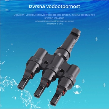 Zhenglian MC4 fotonaponski konektor, T-tip višestruki vodootporni adapter za solarnu energiju