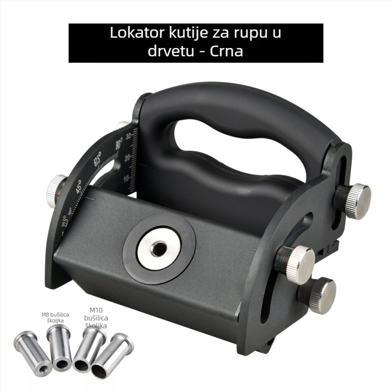 Set za lociranje rupa od aluminijske legure za drvene radove (4 kom) – nagibni lokator rupa, crtac srednje linije, alat za ugradnju drvenih spojeva