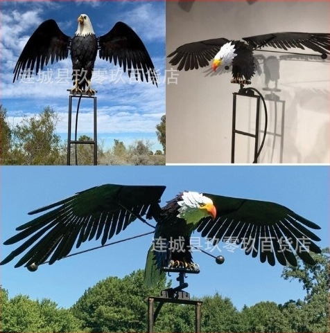 Dekoracija za vrt s pticama, metal, štancanje, stil životinja, polu‑ručna proizvodnja, logo otisnut