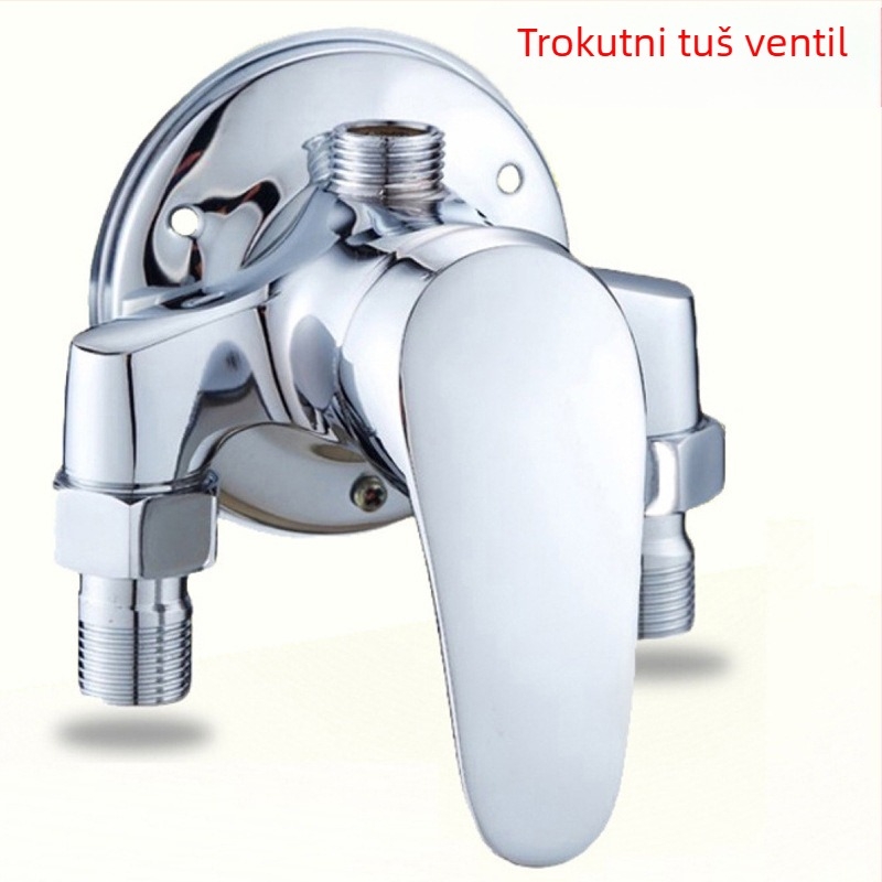 Površinski montirani trokutasti tuš-miješalica za toplu i hladnu vodu – raspon 0–90°C, radni tlak 1,6 MPa, protok 10 L/min