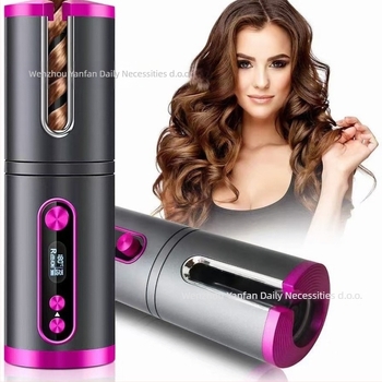 Automatska lokna – prijenosni bežični mini okretni uvijač za kosu, 34 W, promjer grijanja <15 mm, 6 razina podešavanja temperature