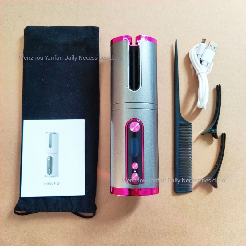 Automatska lokna – prijenosni bežični mini okretni uvijač za kosu, 34 W, promjer grijanja <15 mm, 6 razina podešavanja temperature