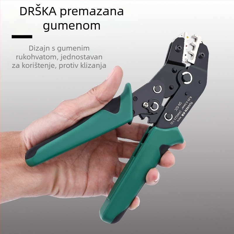 Topson Kliješta za obmaz s mehanizmom zatezanja – cijevnog tipa za gole terminale, visoko ugljična čelika, težina 0.38