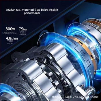 Jinbodi bežični sustav za pranje automobila, prijenosno visokotlačno prskanje s litijskom baterijom, 30 bar, domet prskanja 6 m, pogodan za pranje automobila, zalijevanje biljaka i prskanje pesticida