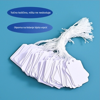 Etikete za cijenu od kraft papira s užetom, offset tisak, prilagodljive, za supermarket