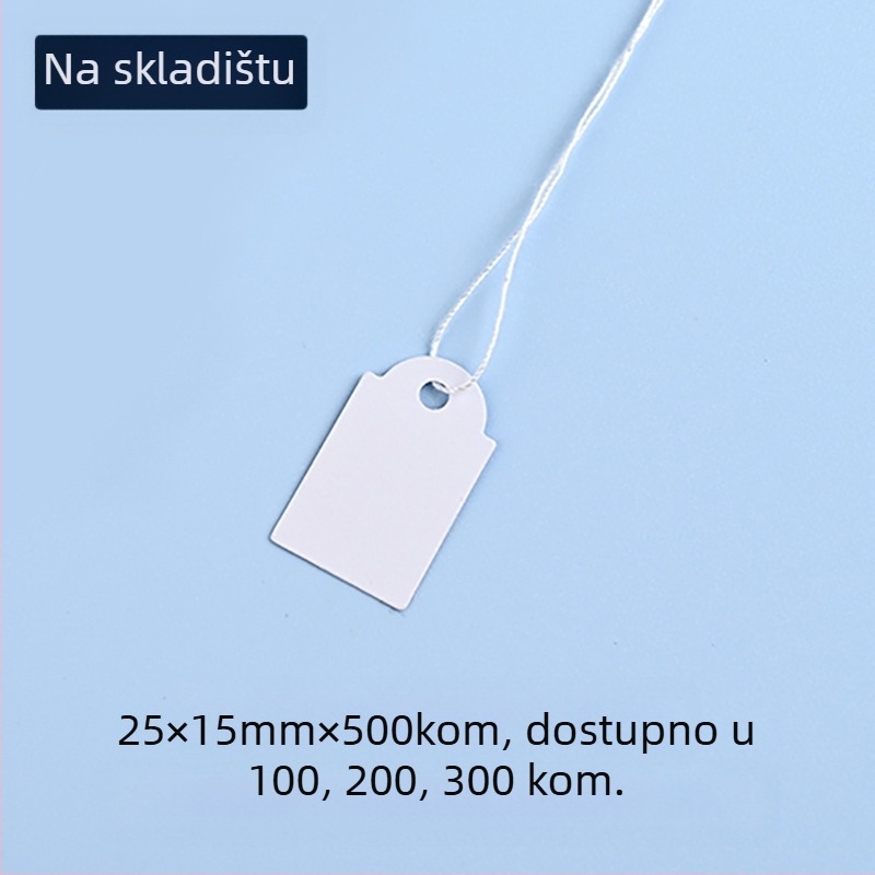 Etikete za cijenu od kraft papira s užetom, offset tisak, prilagodljive, za supermarket