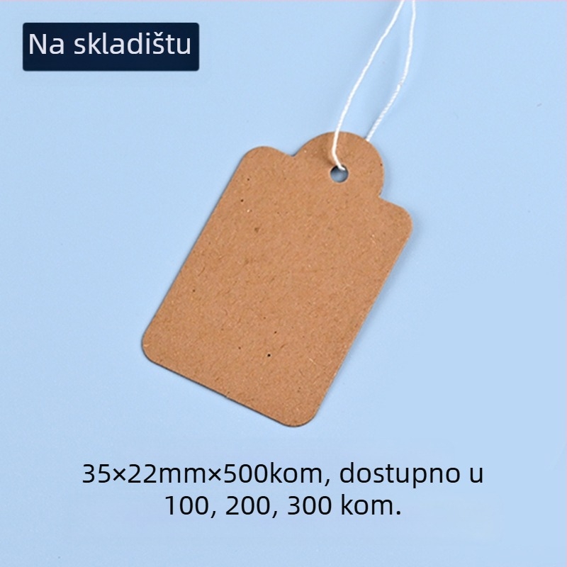 Etikete za cijenu od kraft papira s užetom, offset tisak, prilagodljive, za supermarket