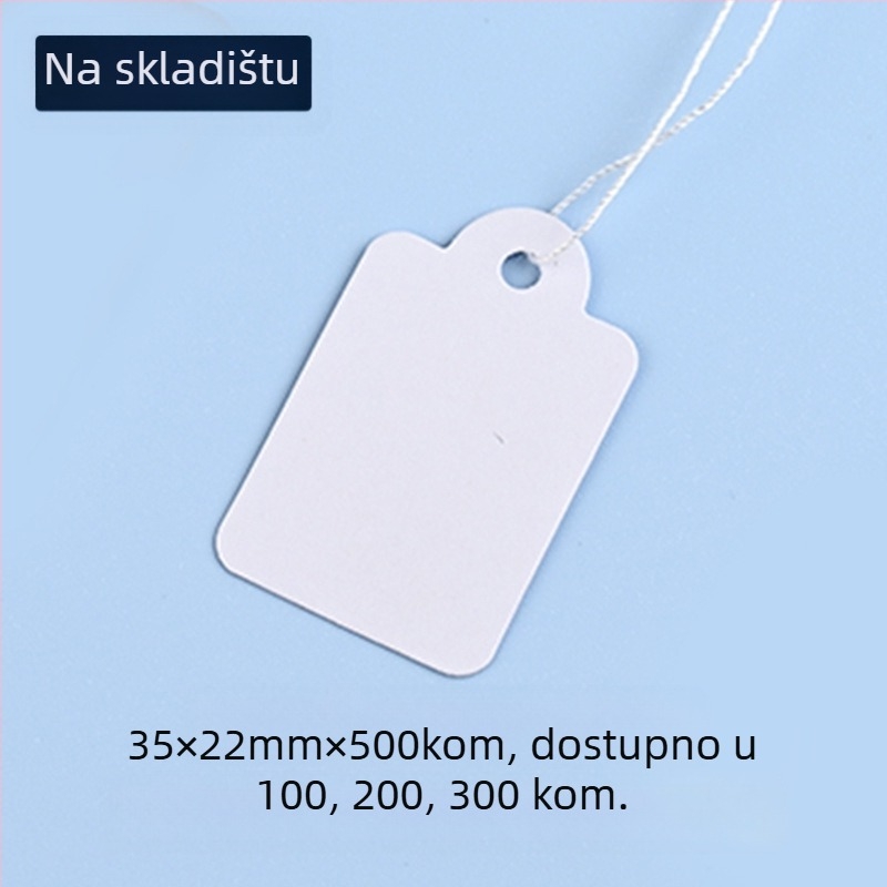 Etikete za cijenu od kraft papira s užetom, offset tisak, prilagodljive, za supermarket