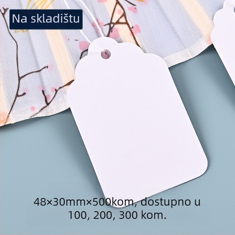 Etikete za cijenu od kraft papira s užetom, offset tisak, prilagodljive, za supermarket