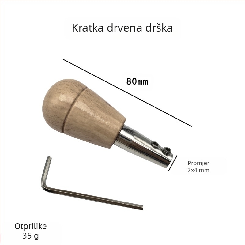 Nož za graviranje s teleskopskim gumijastim držalom, mikro-inlay oštricom i protukliznim kuglastim držalom