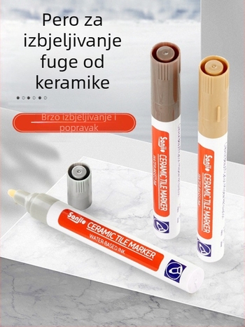 Marker za fuge keramičkih pločica – alat za popravak fuga i promjenu boje fuga (za keramičke pločice; popravak fuga; brtvljenje)