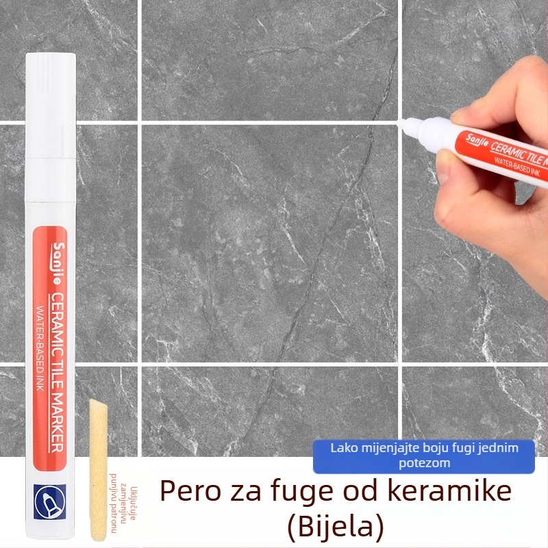 Marker za fuge keramičkih pločica – alat za popravak fuga i promjenu boje fuga (za keramičke pločice; popravak fuga; brtvljenje)