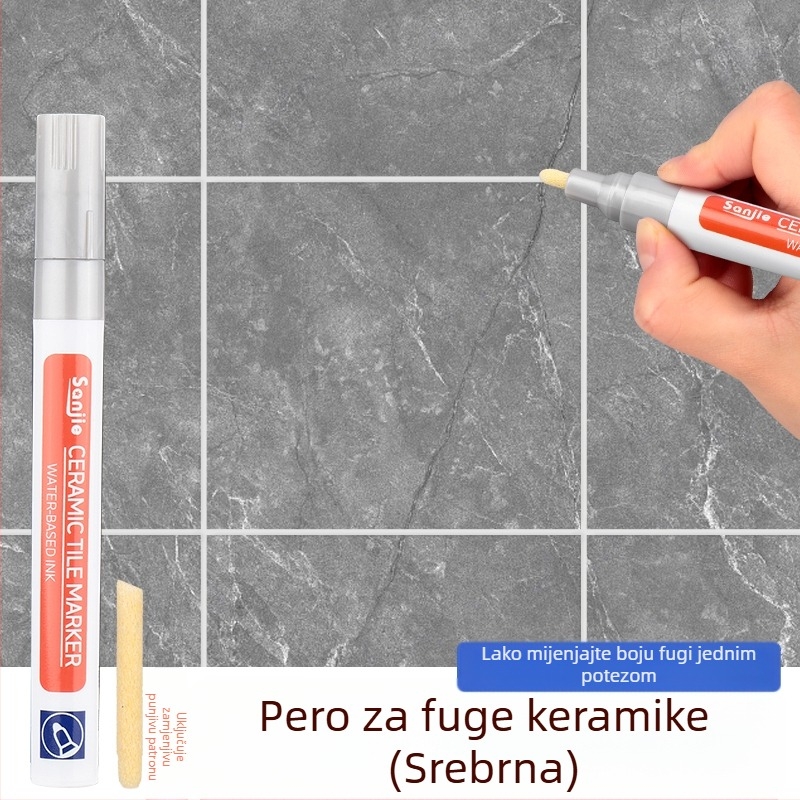 Marker za fuge keramičkih pločica – alat za popravak fuga i promjenu boje fuga (za keramičke pločice; popravak fuga; brtvljenje)