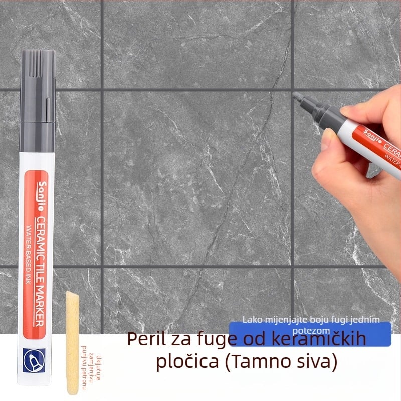 Marker za fuge keramičkih pločica – alat za popravak fuga i promjenu boje fuga (za keramičke pločice; popravak fuga; brtvljenje)