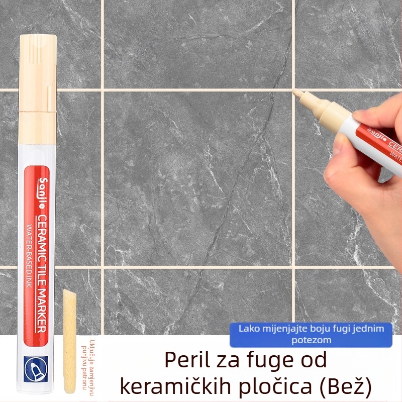 Marker za fuge keramičkih pločica – alat za popravak fuga i promjenu boje fuga (za keramičke pločice; popravak fuga; brtvljenje)