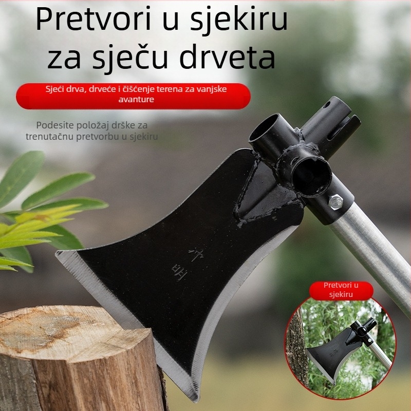 Višenamjenska lopata-kosa od visokog manganskog čelika; za sječu, rezanje i kopanje; za vanjsku upotrebu; model: Višenamjenska lopata-kosa