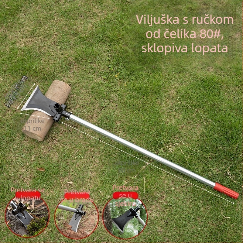 Višenamjenska lopata-kosa od visokog manganskog čelika; za sječu, rezanje i kopanje; za vanjsku upotrebu; model: Višenamjenska lopata-kosa