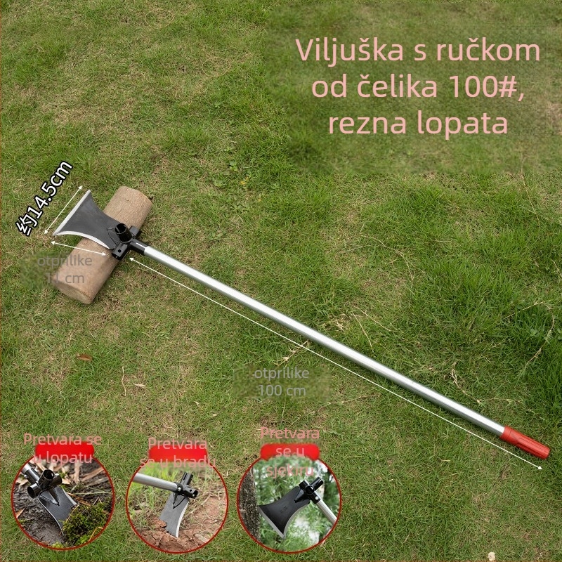 Višenamjenska lopata-kosa od visokog manganskog čelika; za sječu, rezanje i kopanje; za vanjsku upotrebu; model: Višenamjenska lopata-kosa