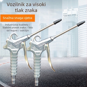 Aluminijski legirani pneumatski pištolj za sušenje prašine - Model 011, Maksimalni tlak 12 kg, Težina 0,3 kg, Radno sredstvo: komprimirani zrak