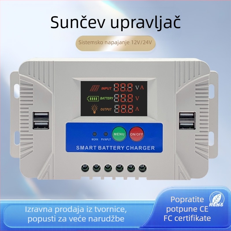 Solarni regulator za ulicno rasvjetu s automatskom identifikacijom, 48V plastično kućište, CE certifikat