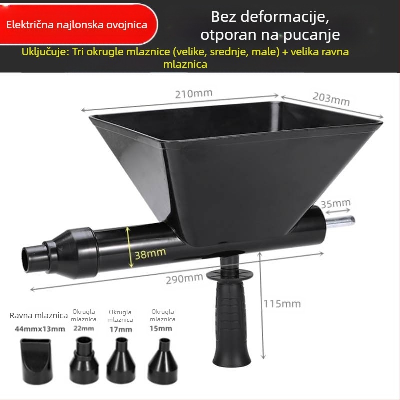 Električni pištolj za cementno fugiranje vrata i prozora – potpuno automatski uređaj za cementni mort