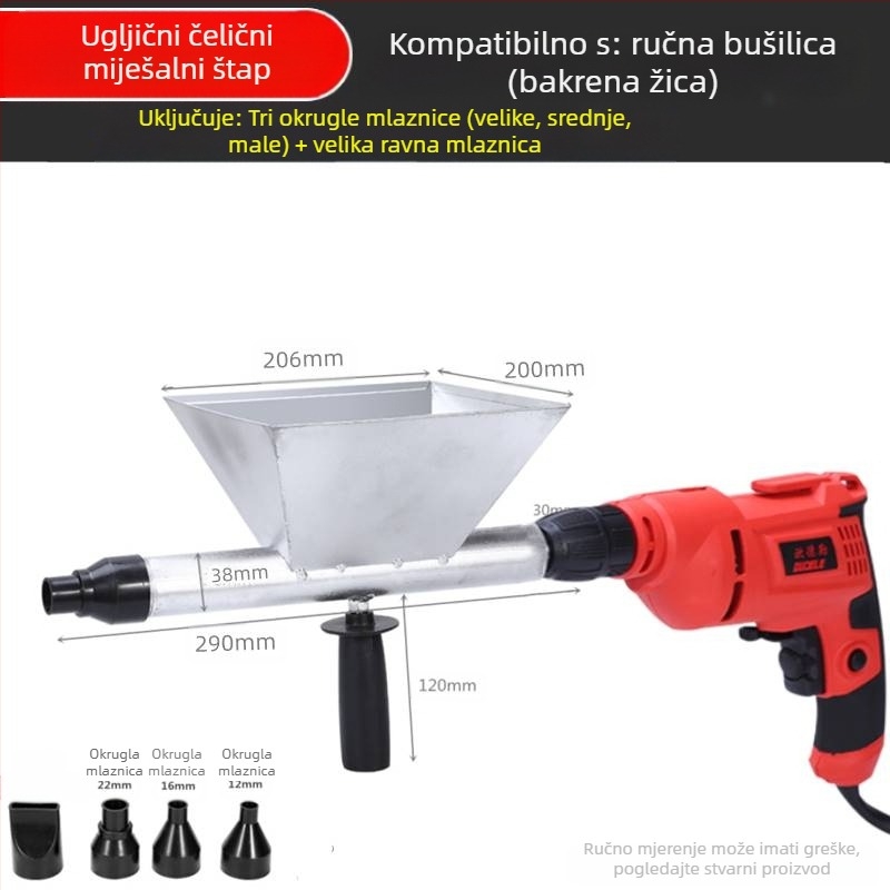 Električni pištolj za cementno fugiranje vrata i prozora – potpuno automatski uređaj za cementni mort
