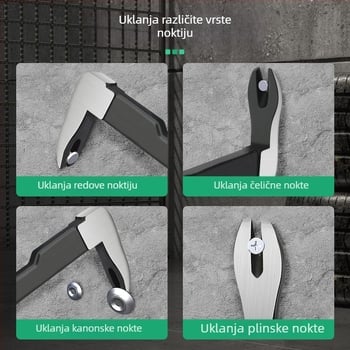 xTuosen Dvostrani izvlačivač noktiju – horn nail remover, karbonsko čelik, stolarija, kućna uporaba