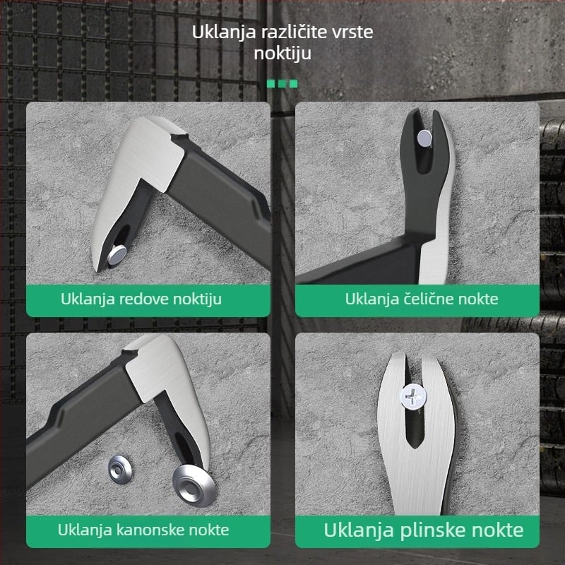 xTuosen Dvostrani izvlačivač noktiju – horn nail remover, karbonsko čelik, stolarija, kućna uporaba