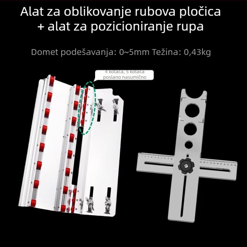 Alat za zaobljenje rubova pločica, 45° kut, visoka preciznost, model A1, marka Other