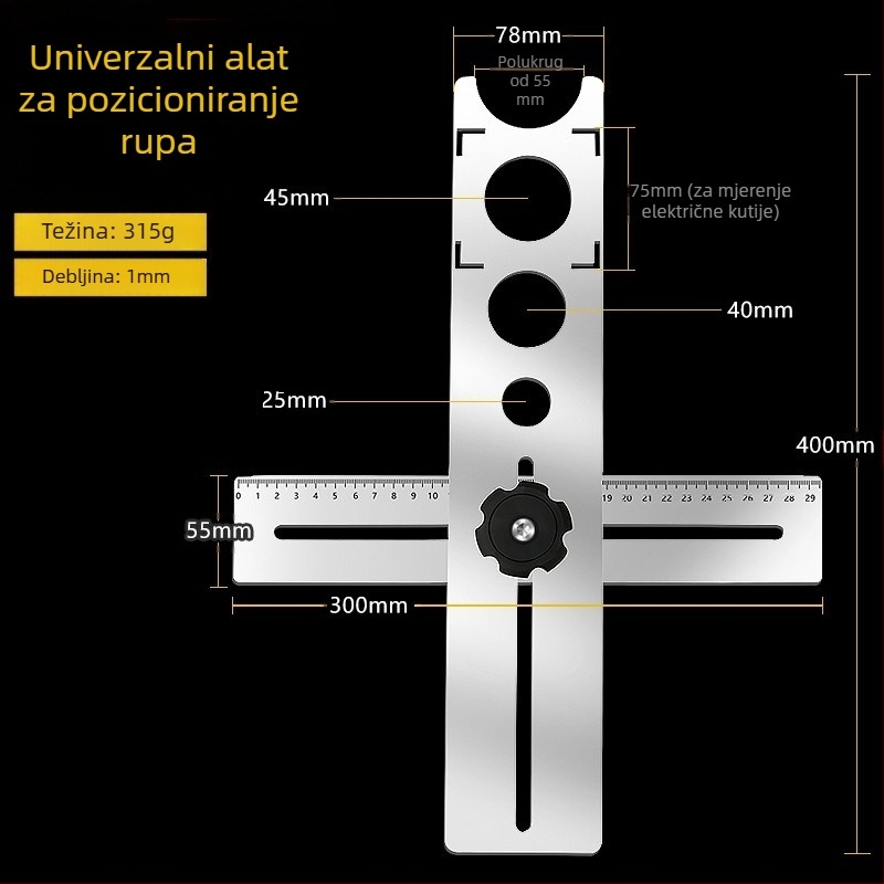 Alat za zaobljenje rubova pločica, 45° kut, visoka preciznost, model A1, marka Other