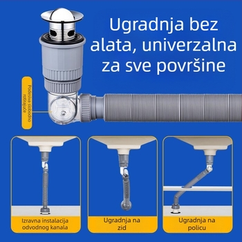 Univerzalni pop-up sifon za umivaonik, ABS, Yayier Bathroom