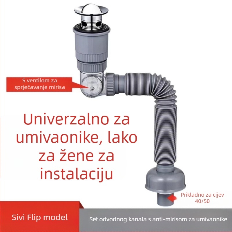 Univerzalni pop-up sifon za umivaonik, ABS, Yayier Bathroom