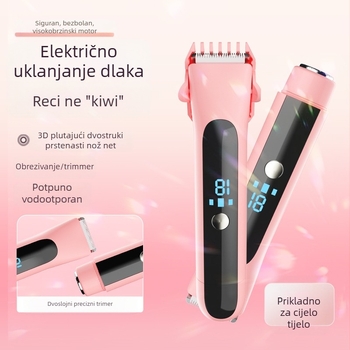 Električna britvica i epilator CT-14 s dvostrukim motorom, USB napajanje, mokro i suho korištenje, zamjenjiva glava za epilaciju