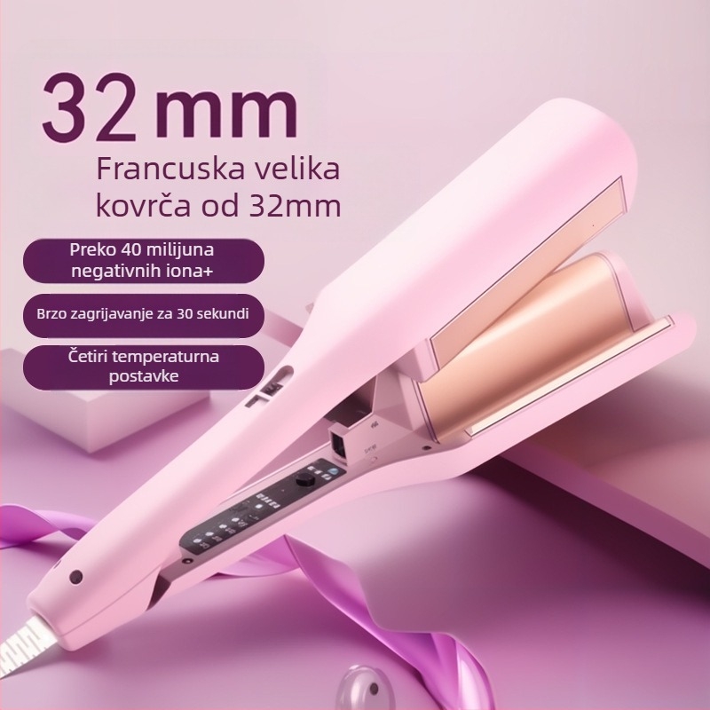 Automatski uvijač za kosu u obliku jajeta – tri u jednom, keramička cijev, termostatska kontrola, pogodna za mokru i suhu kosu, 25–39W