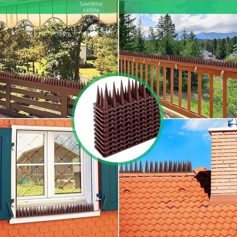 Plastične iglice za otjerivanje ptica, 12 komada, materijal PP, za balkon i dvorište, otjerivanje ptica i mačaka